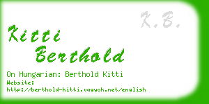 kitti berthold business card